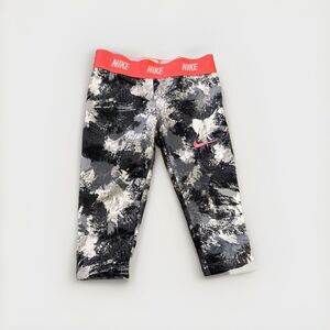 Nike Dri-Fit Girl’s Cropped Leggings Pink Athletic Capris Size Medium 5-6 Years